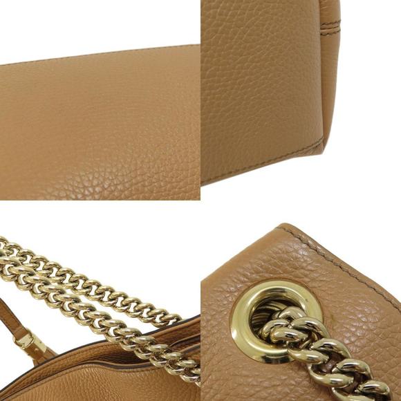 Gucci Chain Shoulder Soho Tote Bag Leather Beige - Picture 7 of 9